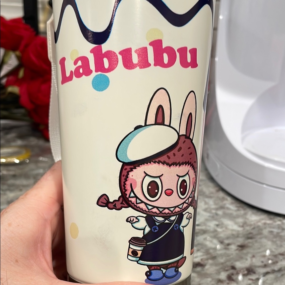 Labubu stainless steel coffee cup.